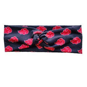 Ninja red cloud knotted headband,Naruto Akatsuki anime cosplay twisted t…
